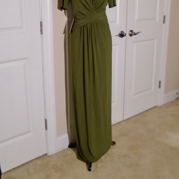 BHLDN NWT Olive Chelle Short Sleeve Maxi Dress - Picture 7 of 13